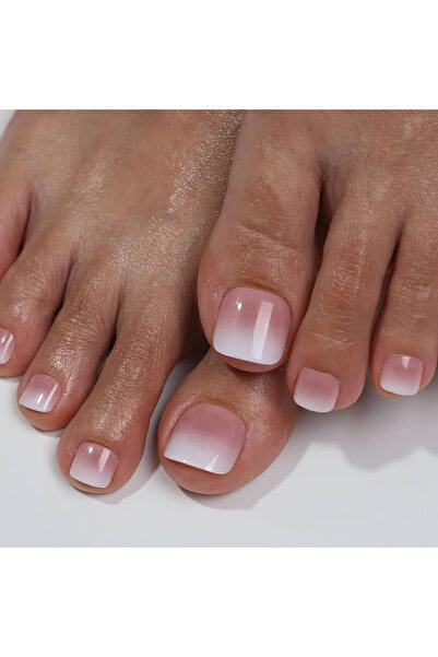 ZarDünya Nude Ombre Ayak Takma Tırnak