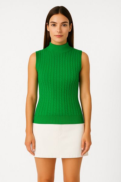 ModaPlaza Women's Sleeveless Knitwear Blouse 15396