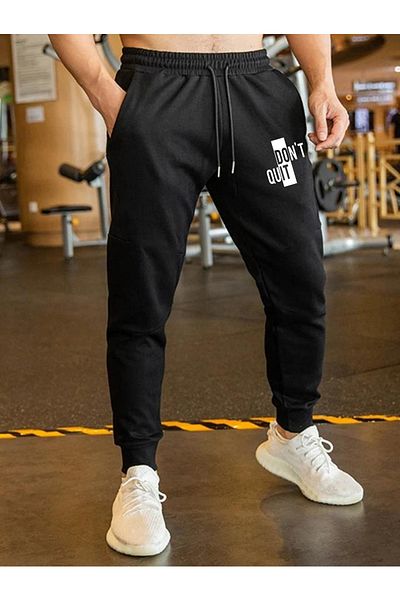 dont quıt Ανδρική φόρμα Jogger με ελαστική μέση με κορδόνια Lycra SLIM FIT