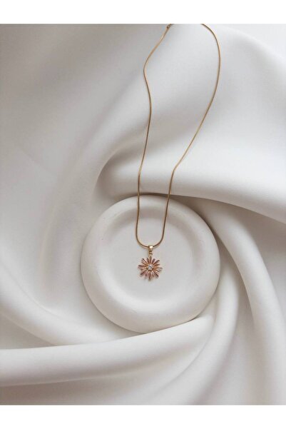 Minne Jewelry-Accessory Çiçek Kolye - Çelik Çiçek Kolye - Çiçek Kolye - Çelik Çiçek Kolye