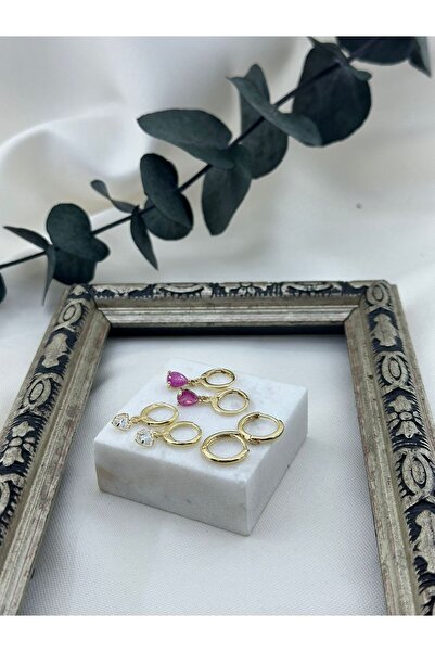 Tudivanyu Aksesuar Zircon Stone Colorful Multiple Earrings