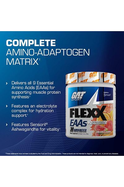 GAT SPORT Flexx EAAs Beach Blast Hydration Supplement (30 Servings)