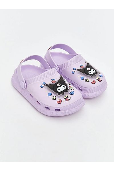 SHOUGO Orthopedic Sole Lighted Girls' Kuromi Printed Beach Nursery School Sandals Slippers