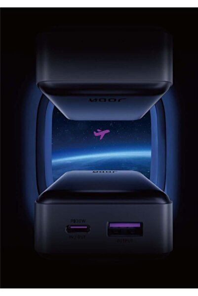 Joda بطارية متنقلة بسعة 10000 ملي امبير بقوة 30 واط بمنفذ تايب سي ومنفذ يو اس بي مع شاشة عرض ذهبي