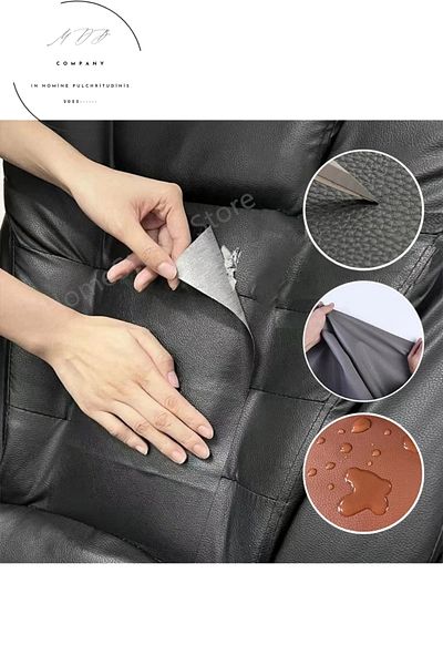 FORSEİ LUCA Kit de reparare a piei din piele autoadeziva neagra 100x50 1 buc