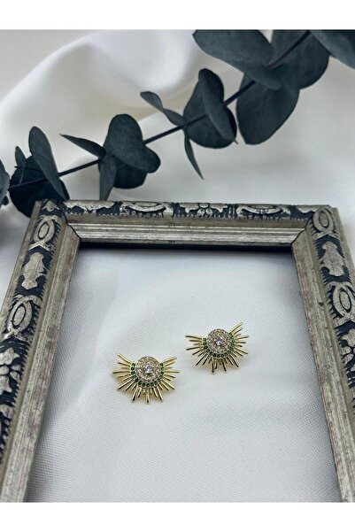 Tudivanyu Aksesuar Zircon Stone Stainless Steel Stylish Earrings