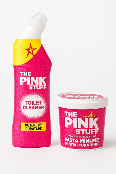 THE PINK STUFF Set Pasta de curatare universala + Gel curatare pentru vasul toaletei