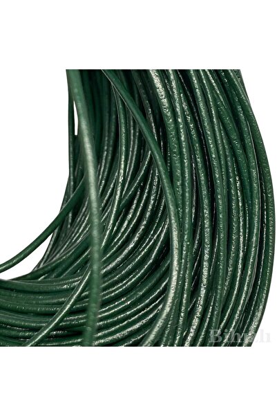 Bi hızlı Snur din piele naturală, diametru 2 mm lungime 3 metri (verde închis)