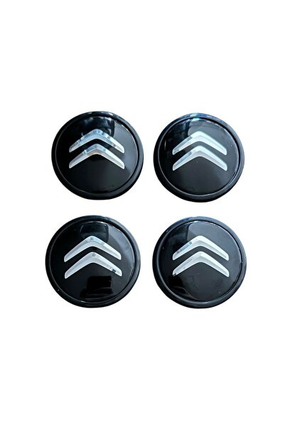 Universal Set 4 capace roti 65mm exterior, 56mm interior Citroen negru compatibil/inlocuitor janta aliaj