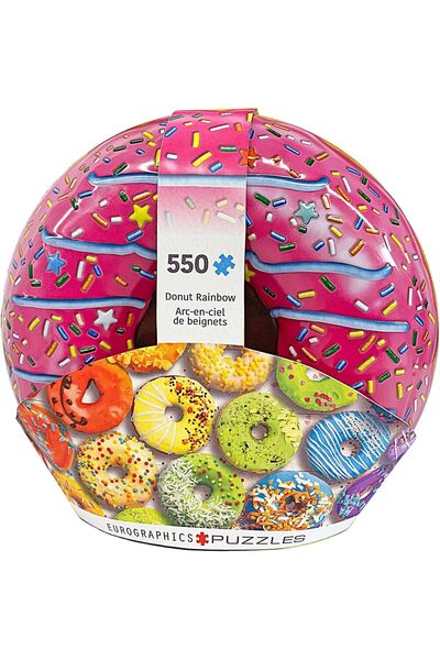 Eurographics أحجية في علبة معدنية، 550 قطعة، قوس قزح دونات، 8551-5782