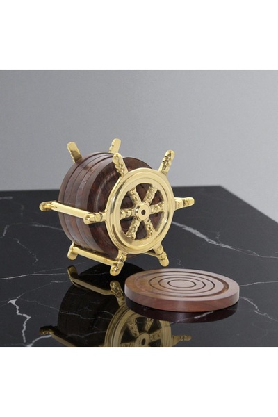 Kuzey Tacı قاعدة أكواب من النحاس على شكل دفة سفينة