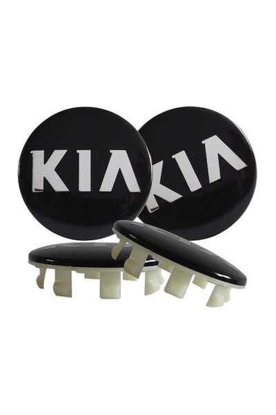 Kia Set 4 capace pentru jante din aliaj, 58 mm, crom negru