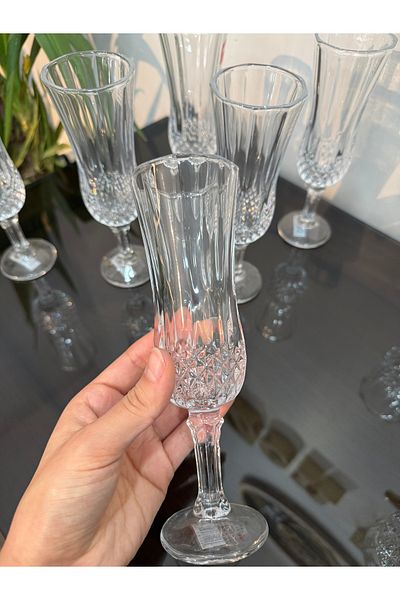 Santara Avangarde 6Li Crystal Flute Model 150 ml Coffee Glass