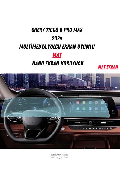 UniqAnatolia Chery Tıggo 8 Pro Max 2024 Digital Instrument and Multimedia Compatible Matte Screen Protector