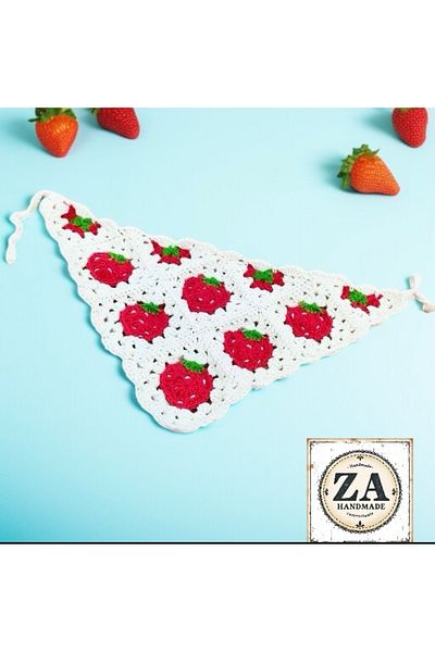 ZAHandmade Handmade Strawberry Bandana