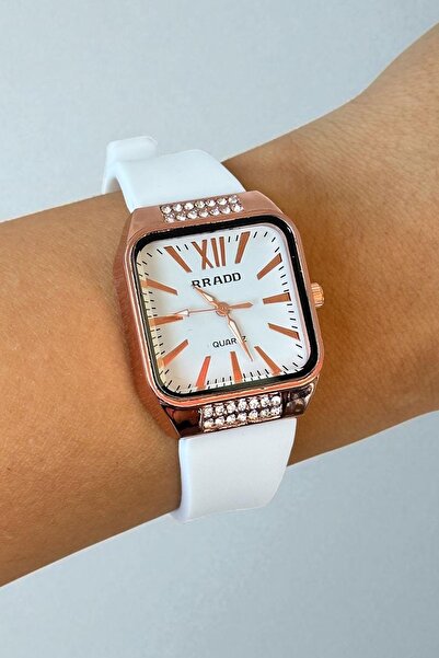 TAKIŞTIR White Color Women's Watch with Silicone Cord