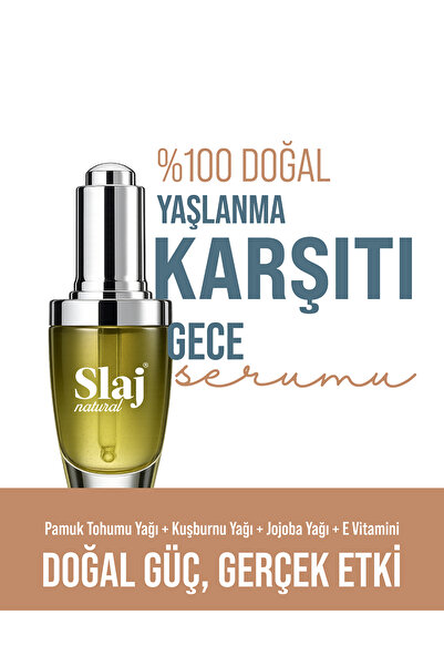 Slaj Yaşlanma Karşıtı Gece Serumu - %100 Doğal