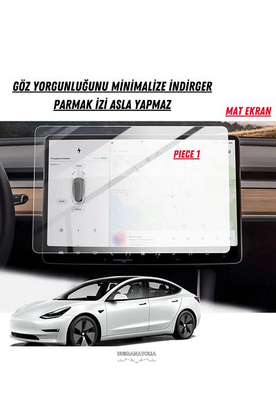 UniqAnatolia Tesla Model Y Juniper Multimedia and Rear Screen Compatible Matte Screen Protector