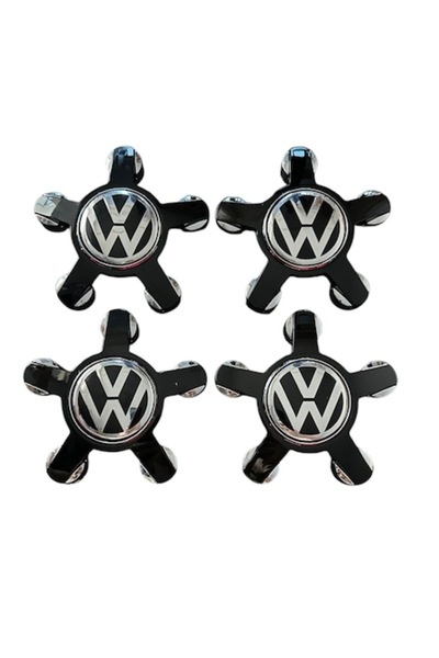 VW Set 4 capace Volkswagen Gheara 135mm pentru jante de Audi Negru