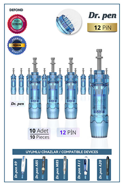 DEFOND Dr. pen A9 - A8S - M8S - A11 - A20 Dermapen iğnesi 10 Adet