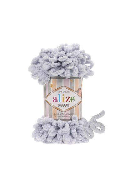 Alize Puffy Hand Knitting Yarn 100g – Easy to Knit Without Needles – Color No:416