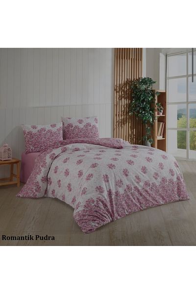 KÜBRAHOME'S Weekend Home 100% Cotton Single Bed Sheet Set Pink