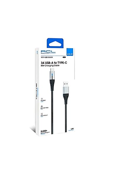 ACL ACK-99 3A 15 Watt 1.2mt Led Işıklı Şarj Kablosu