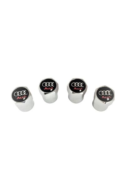 OEM Set 4 Chrome Valve Caps for Audi