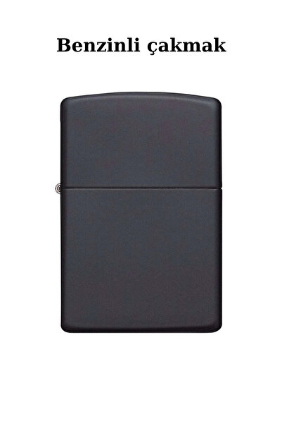 Nanopro Benzinli Siyah Çakmak Cep Çakmağı ZİP Çakmak