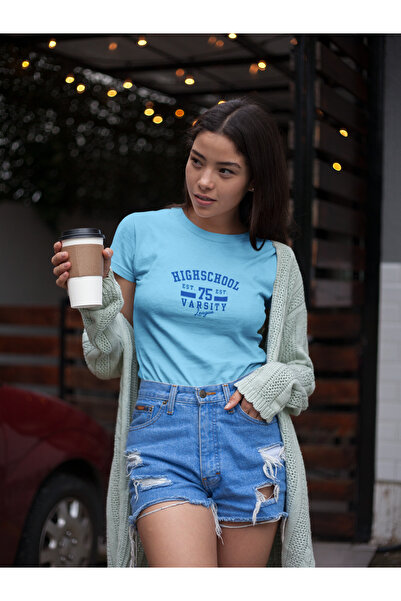 Butik High School Varsity / Γυναικείο πολύχρωμο μπλουζάκι