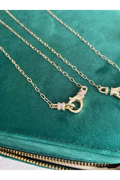 Miltonia Long Design Necklace with Hook Detail