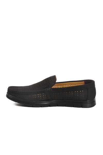 AYK'S Black Nubuck Genuine Leather Gel Sole Men's Casual Shoes 005 m