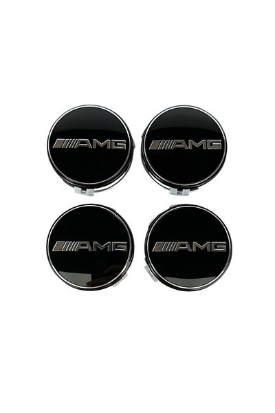 MAF Set 4 capace jante 75mm Mercedes AMG, negru