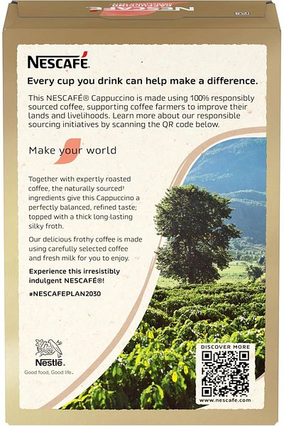 Nescafe Nescafe Gold Unsweetened Cappuccino Sachet, 113g - Whole Beans