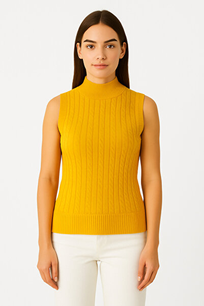 ModaPlaza Bluză de tricotaj fără mâneci pentru femei 15396