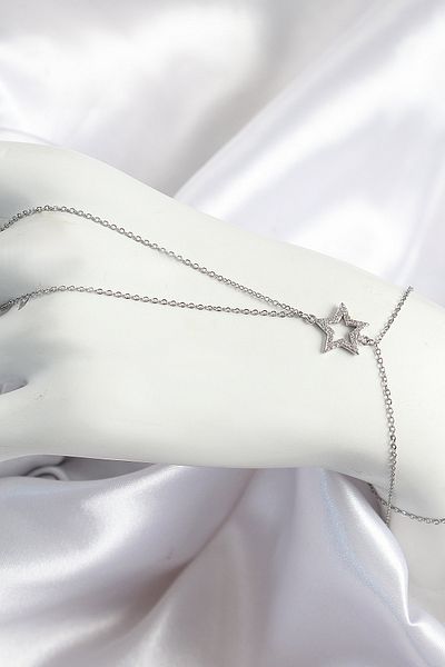 Clariss حجر الزركون النحاسي نموذج النجمة فضي اللون للنساء شاهمران
