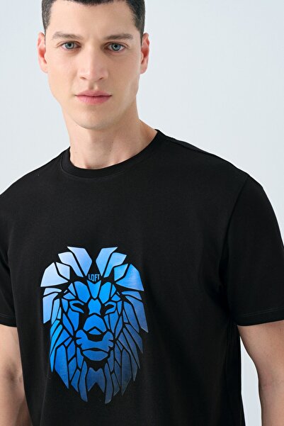 Loft Ανδρικό μπλουζάκι Regular Fit LF2039546 ΜΑΥΡΟ