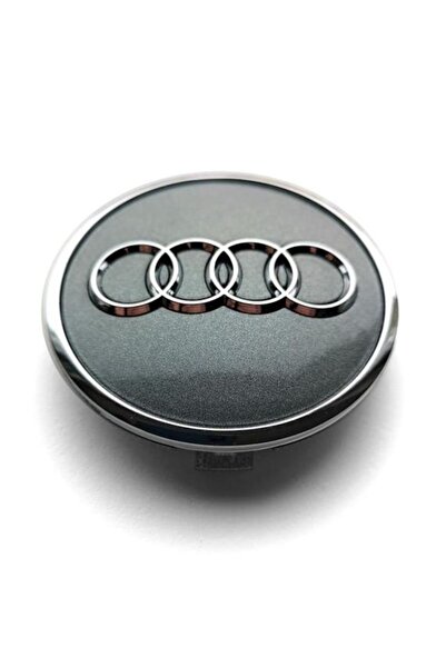 GREY Set 4 capace de roată 61mm, Audi A3, A4, A5, A6, A7, A8, Q3, Q5, Q7 pentru jante din aliaj