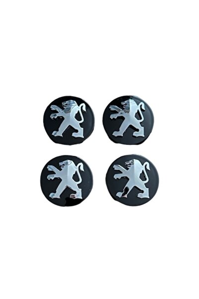 MAF Set 4 capace jante Peugeot, Negru, 60mm pentru jante aliaj