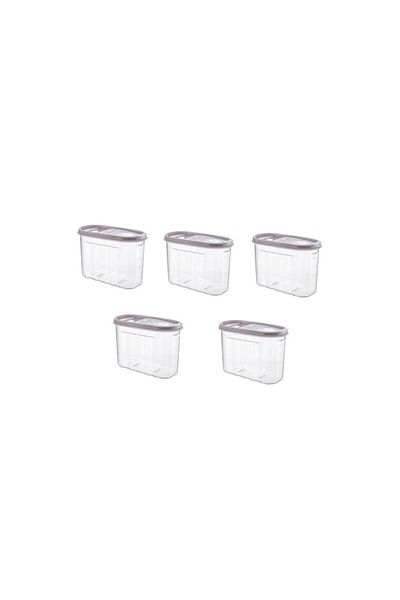 Tuffex Set 5 cutii pentru depozitarea alimentelor cu capac colorat, Tuffex, TP379/5