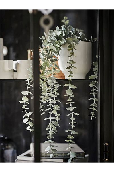 IKEA Artificial Potted Plant, Indoor/Outdoor Hanging/Eucalyptus, 58 x 9 cm
