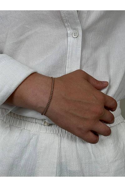 Arvens Gold Men's Chain Bracelet Women's Stainless Steel Color Does Not Fade Unisex Tarnish Steel Bracelet Good Quality