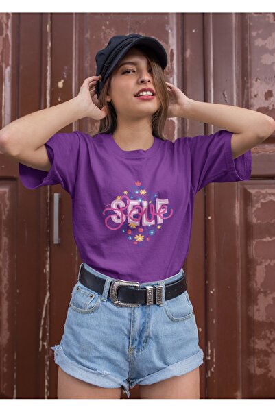 ArtYus TRIOCĂ FEMEI SELF TOVE CU IMPRIMARE TRANSFER, Gât rotund, mânecă scurtă