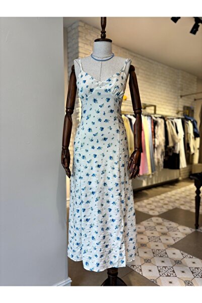 The Zest Boutique Ayarlanabilir Askılı Çiçek Desenli Elbise