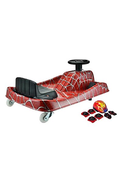 rexa سكوتر كهربائي كريزي دريفت بقوة ٢٤ فولت مع خوذة ووسادة للركبة والكوع، مقا...