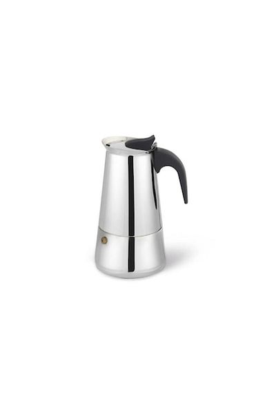 Fissman Espressor cafea 9 portii Fissman, otel inoxidabil 18/10, 15х11.5х21.5 cm, argintiu/maro