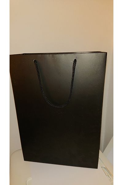 ambalajeonlineRO Sacose-pungi plastifiate negre pentru cadouri 24x10x34 cm-set 100 bucati.