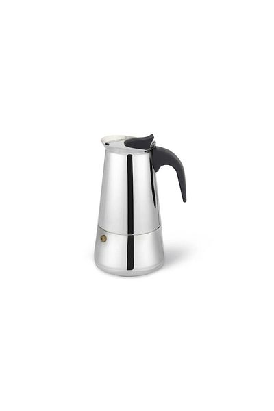 Fissman Espressor cafea 9 portii Fissman, otel inoxidabil 18/10, 15х11.5х21.5 cm, argintiu/maro