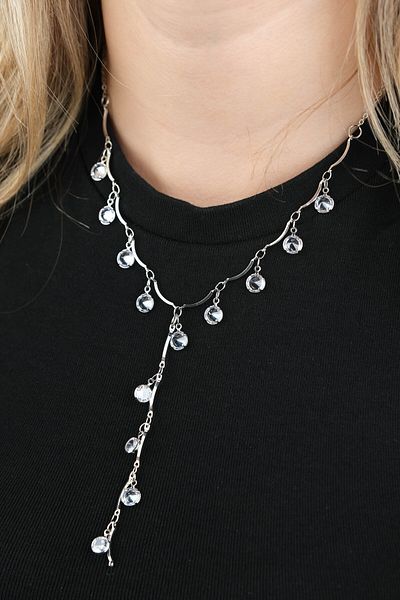 Jack Ferrero Women's Zircon Stone Y Necklace