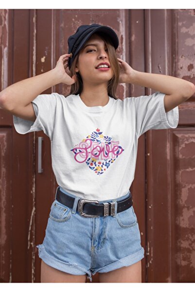 ArtYus Γυναικείο μπλουζάκι με στάμπα με στρογγυλή λαιμόκοψη και κοντό μανίκι